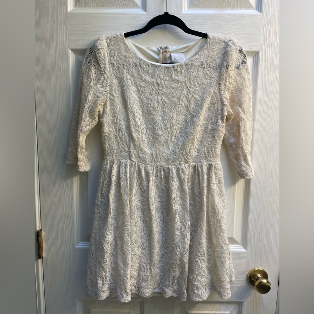 Lola Women’s Cream Lace Dress